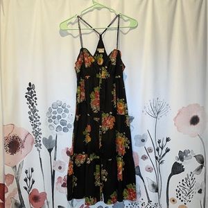 American Eagle black floral dress